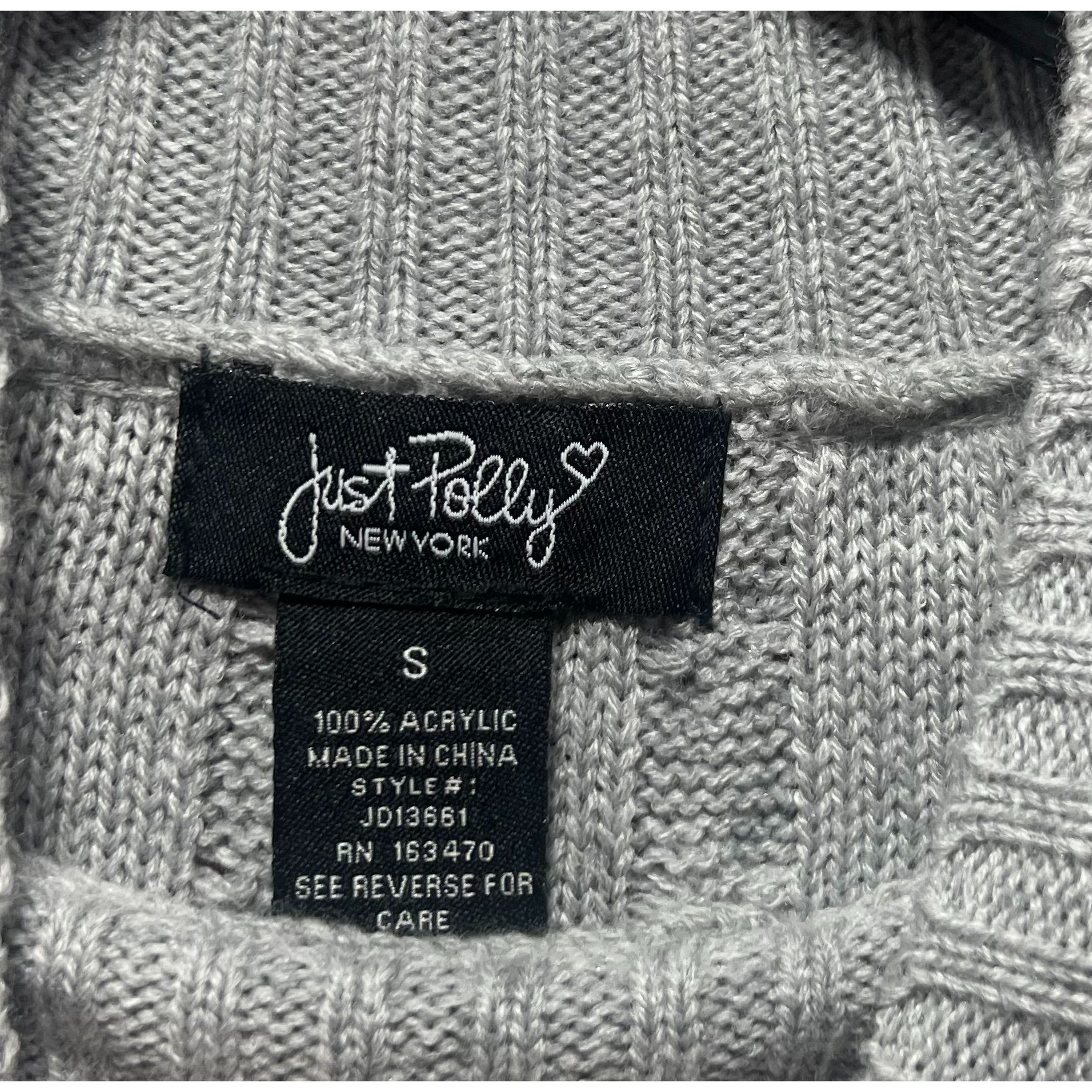Other Just Polly - Women's Turtleneck Cable Knit Sweater Dress - G Size S / US 4 / IT 40 - 10 Thumbnail