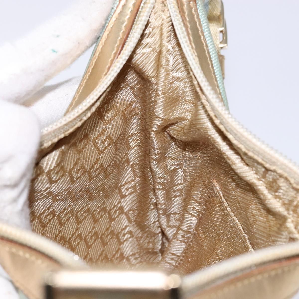 Gucci GUCCI Sherry Line Shoulder Bag Canvas Light Blue Gold 005 Size ONE SIZE - 18 Thumbnail
