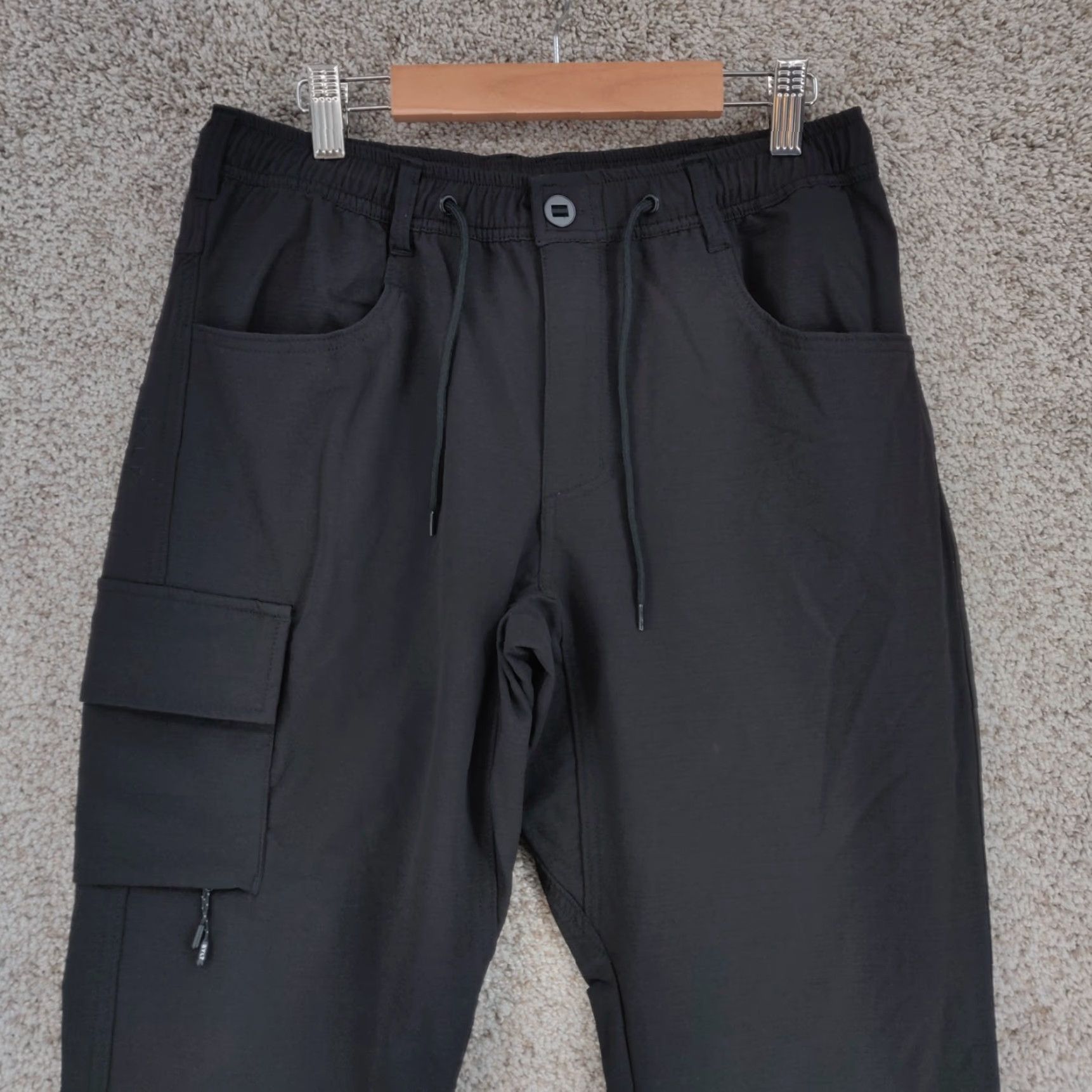 Vintage Bylt Jogger Pants Mens Small 28x28 Black Cargo Performance Active Athleisure Tapered Size US 29 - 2 Thumbnail