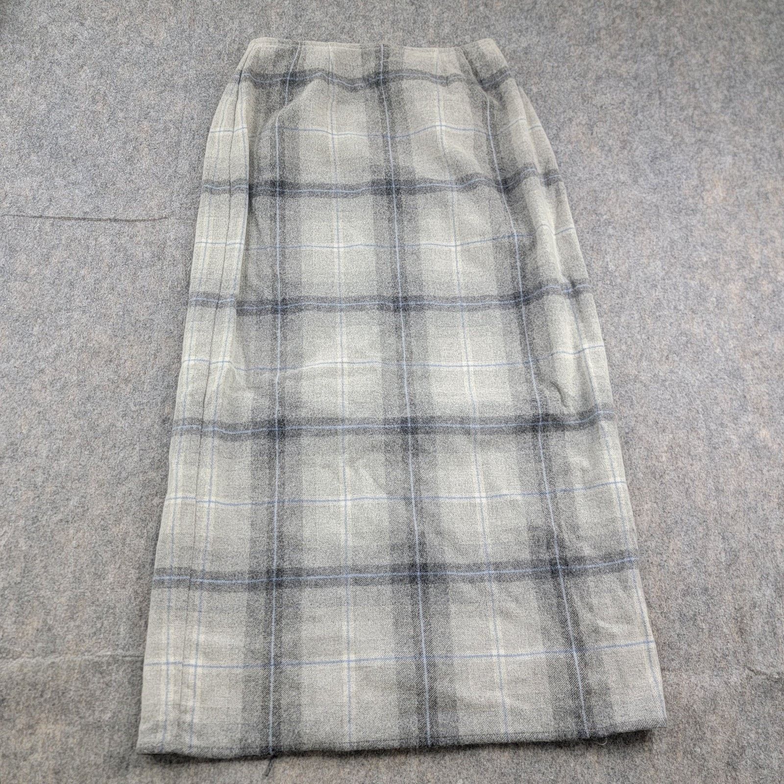 Vintage Liz Claiborne Y2K Windowpane Fringe Maxi Wrap Skirt Size 28" / US 6 / IT 42 - 2 Thumbnail