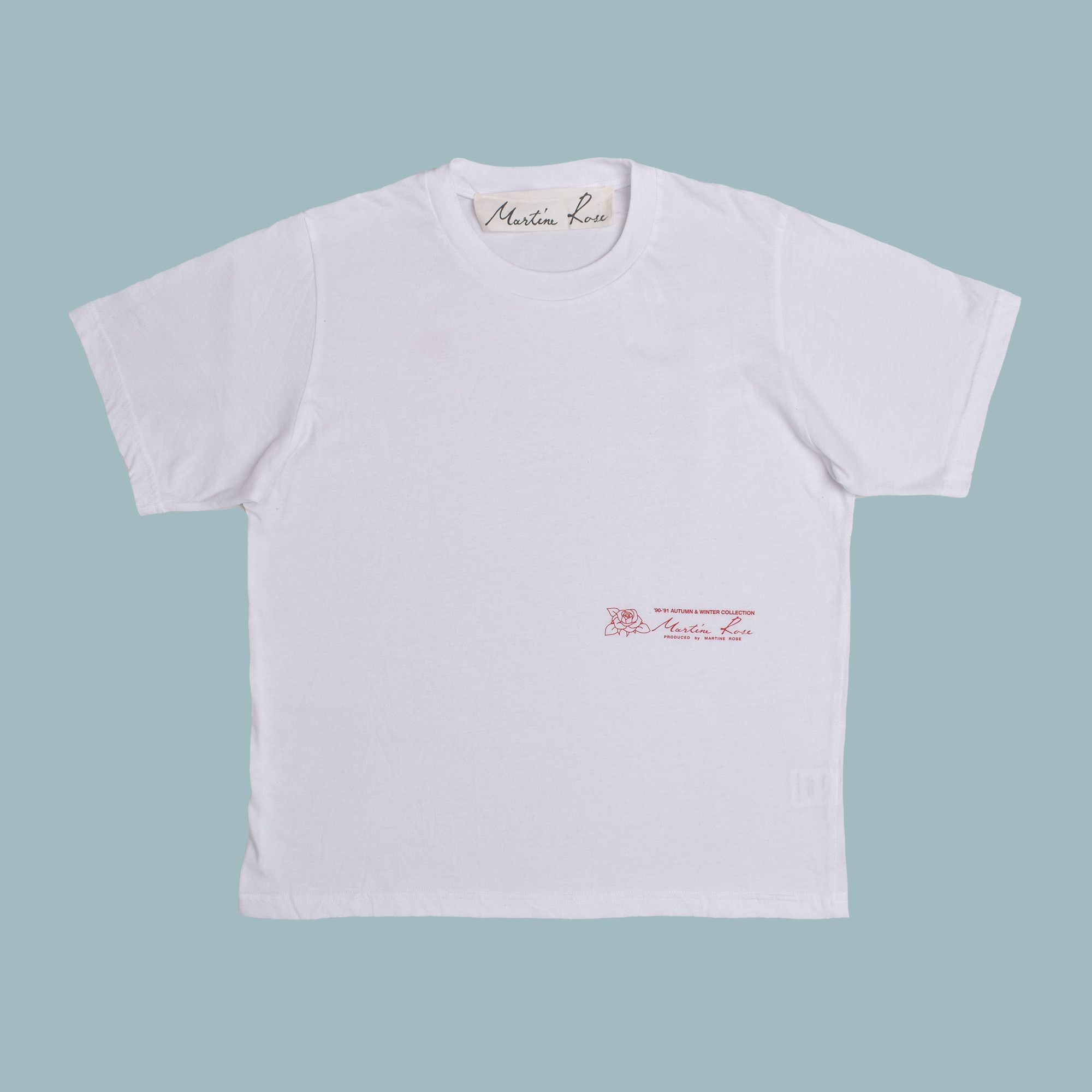Martine Rose MARTINE ROSE ROSE FLOWER WHITE T-SHIRT MARKED XL Size US XL / EU 56 / 4 - 1 Thumbnail