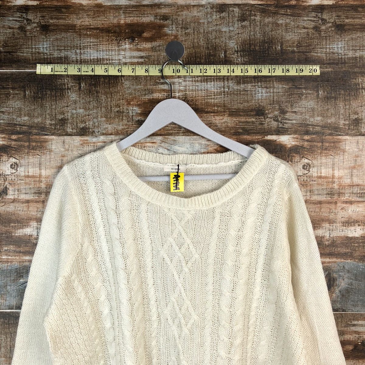 Homespun Knitwear × Japanese Brand × Vintage Bi Abbey White vintage Knitwear #A1739 Size L / US 10 / IT 46 - 4 Thumbnail