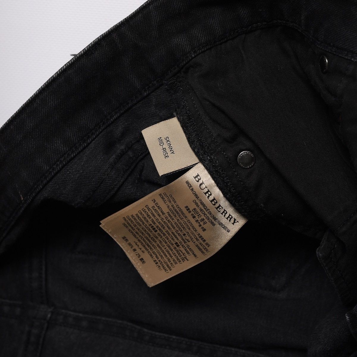 Burberry Burberry Selvedge Nova Check Denim Jeans Pants Black Size 29" - 9 Thumbnail