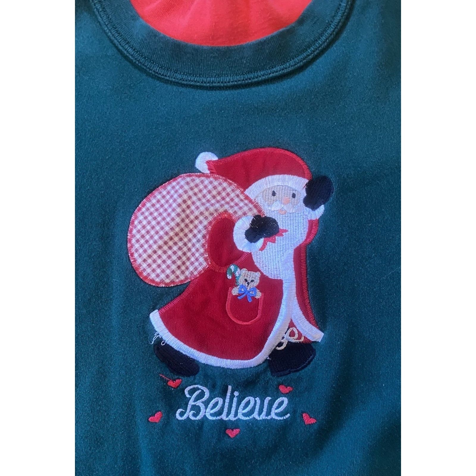 Basic Editions VTG USA Christmas Santa Sweatshirt Double Collar Women’s M Size M / US 6-8 / IT 42-44 - 2 Thumbnail