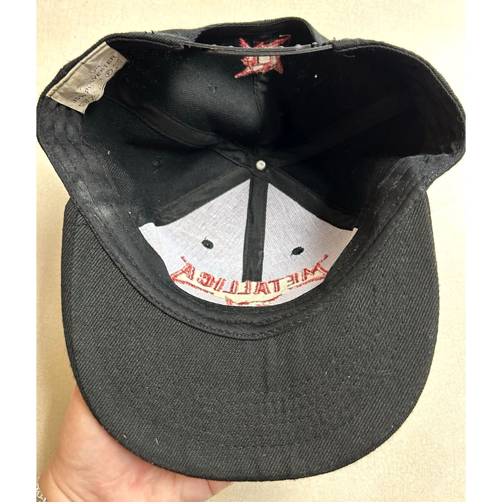 Vintage VINTAGE Metallica Ninja Star Hat Snapback Embroidered Black 90s Mens One Size Size ONE SIZE - 7 Thumbnail