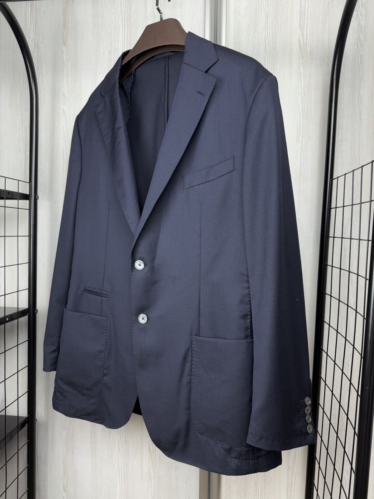 Other Artu Napoli Navy Blue unlined travel jacket wool blazer Size 48R - 6 Thumbnail