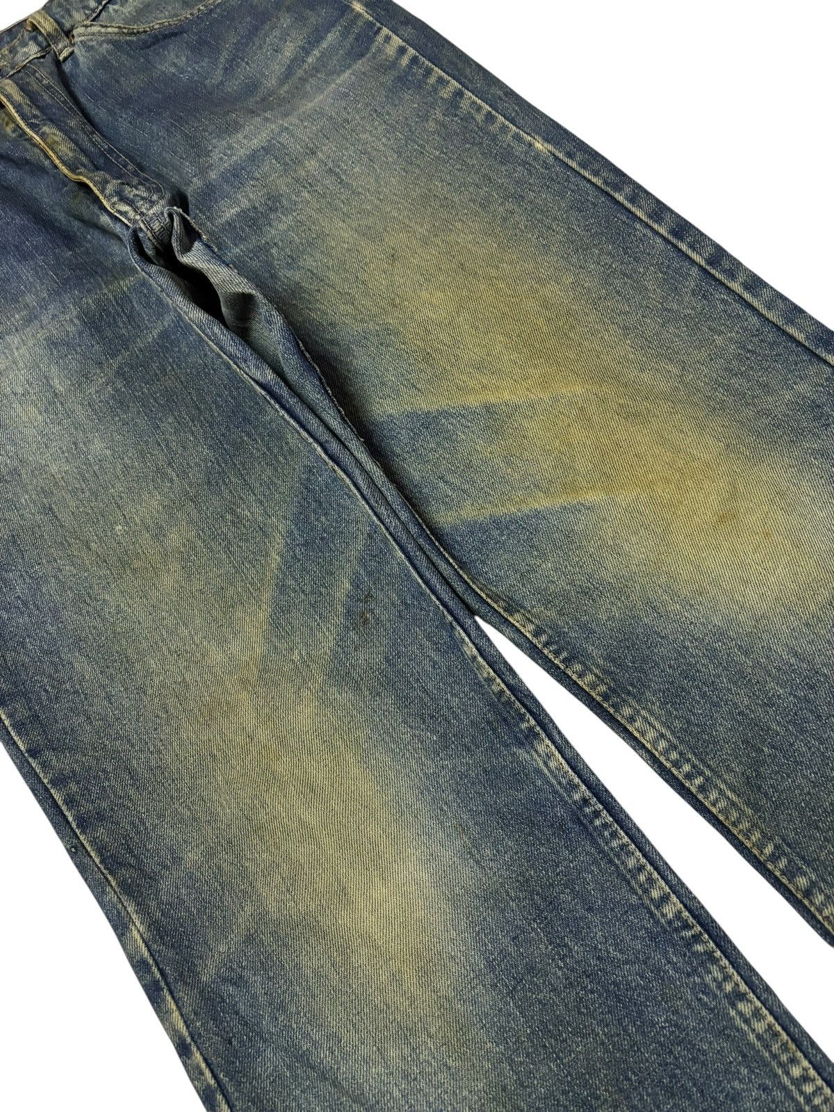 Big John Vtg 90s Big John Orange Tag Mud Wash Distressed Jeans Size US 30 / EU 46 - 4 Thumbnail