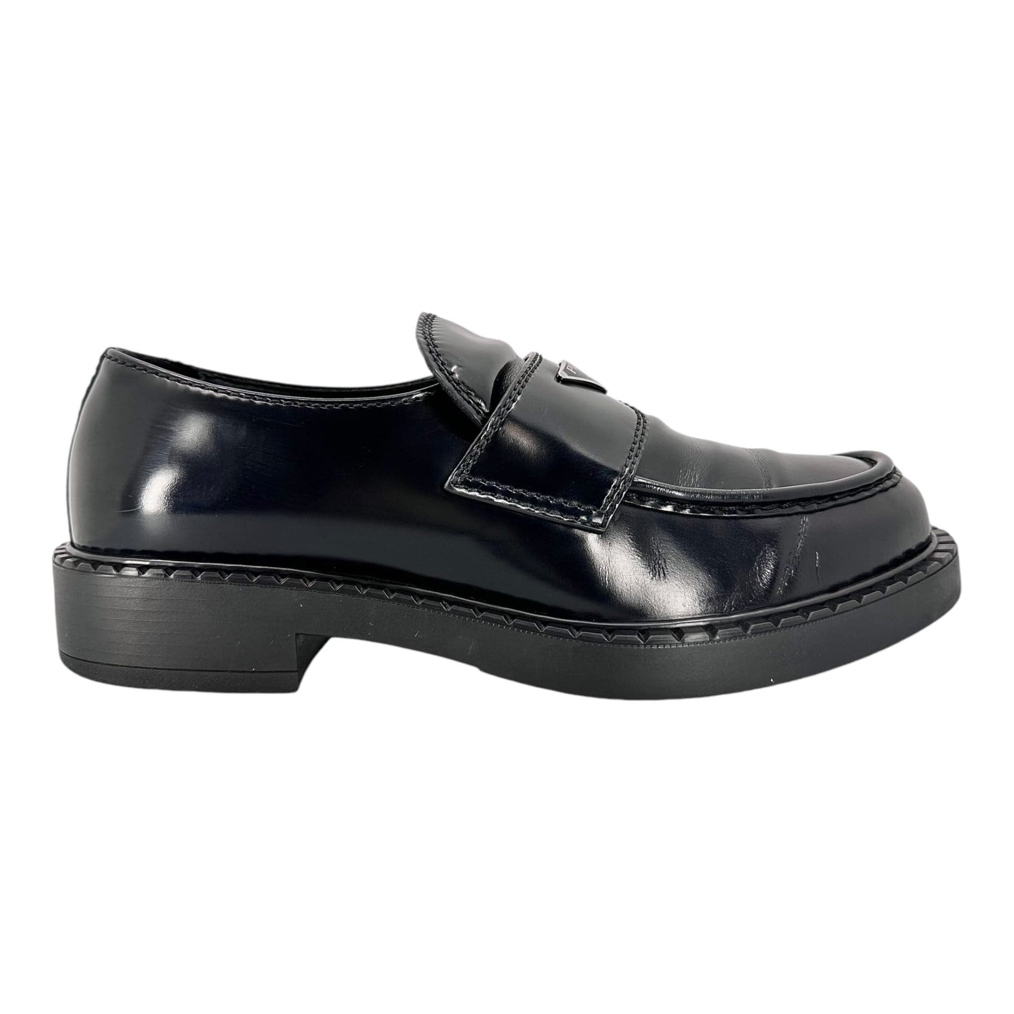 Prada Triangle Logo Leather Loafer Size US 10 / EU 43 - 1 Thumbnail