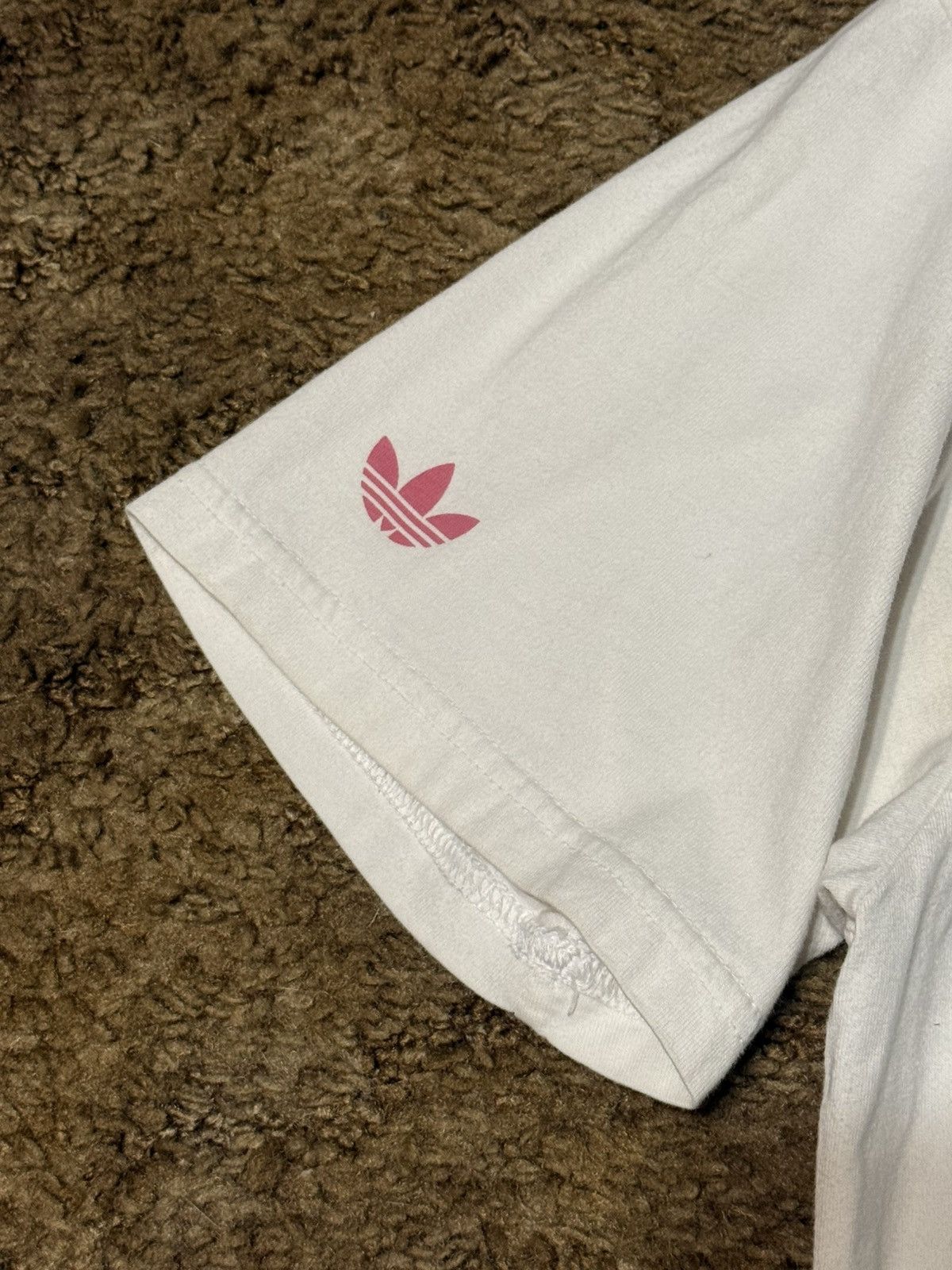 Adidas Adidas Faces Logo T-shirt Tee Pink White Medium Size US M / EU 48-50 / 2 - 3 Thumbnail