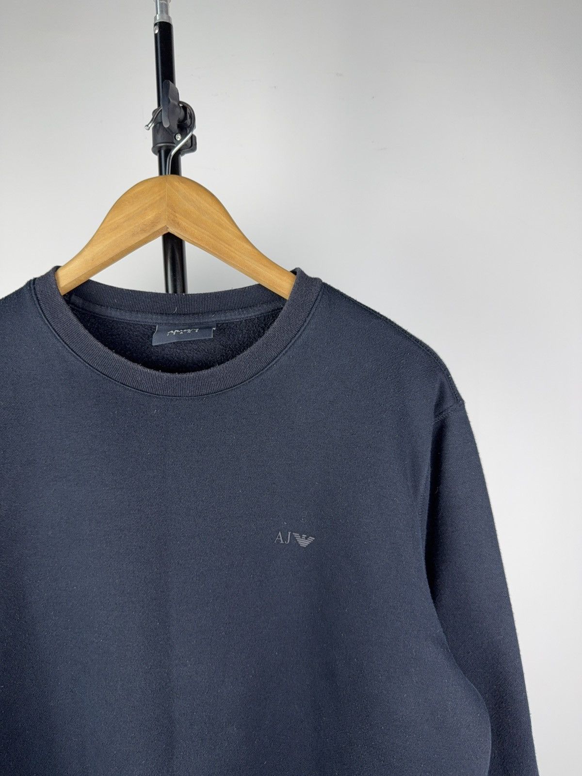 Armani Vintage 00s Luxury Armani Jeans Basic Logo Sweatshirt Size US L / EU 52-54 / 3 - 3 Thumbnail