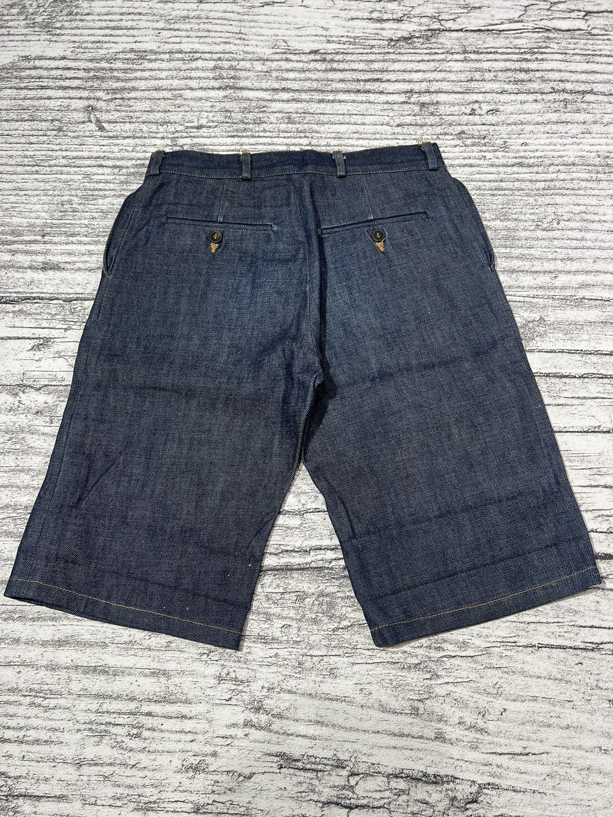 Helmut Lang 2000s Japanese Apc Paris Selvedge Raw Jeans Short Jorts y2k Size US 26 / EU 42 - 2 Thumbnail