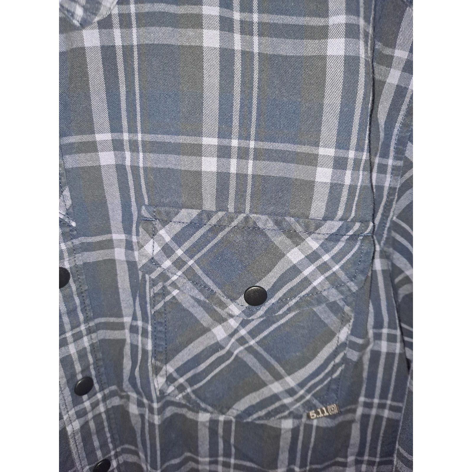 Other 511 Tactical Blue and Gray Snap Up Long Sleeve Shirt Size La Size US L / EU 52-54 / 3 - 2 Thumbnail