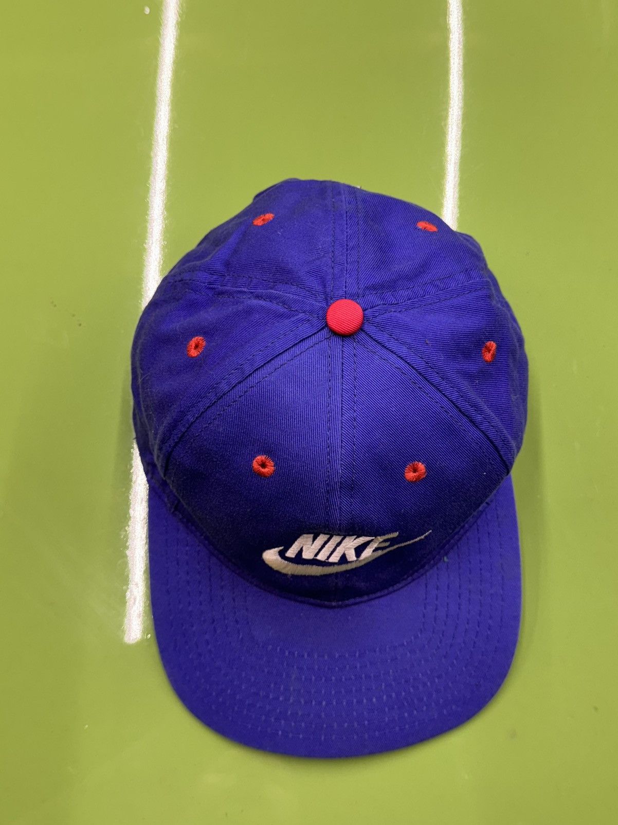 Nike × Vintage Vintage 90s Nike Swoosh SnapBack Hat Taiwan OG Size ONE SIZE - 7 Thumbnail