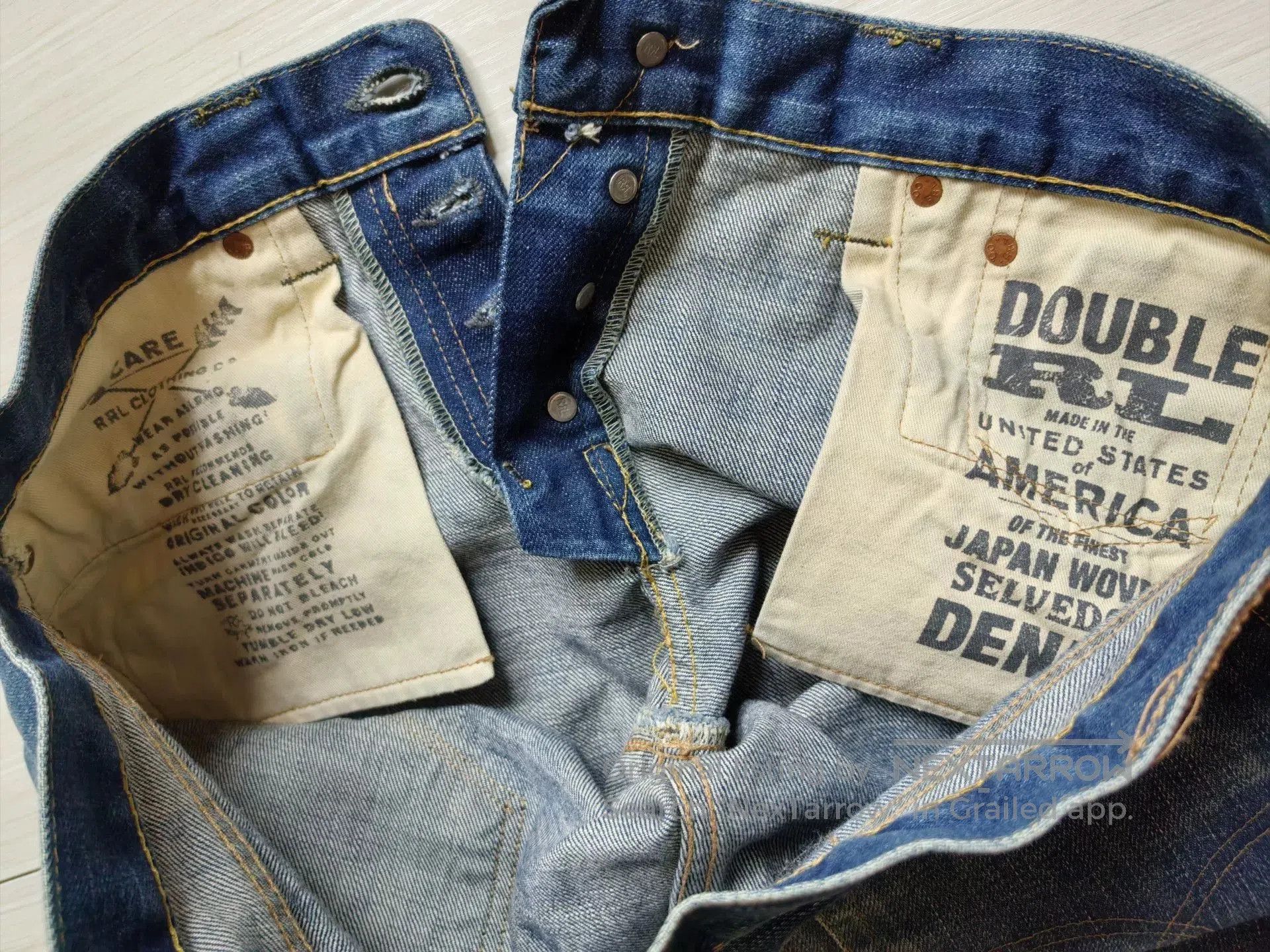 RRL Ralph Lauren rrl double rl straight leg denim jeans. Size US 30 / EU 46 - 7 Thumbnail