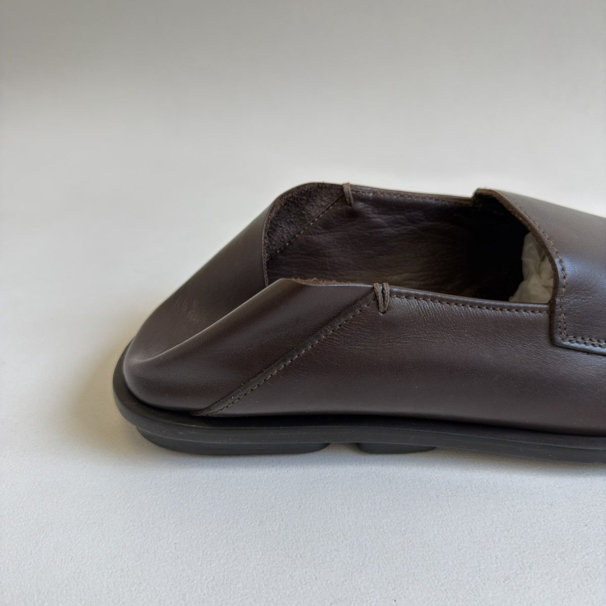 Prada Early 2000s Square Toe Leather Loafers Size US 11 / EU 44 - 7 Thumbnail
