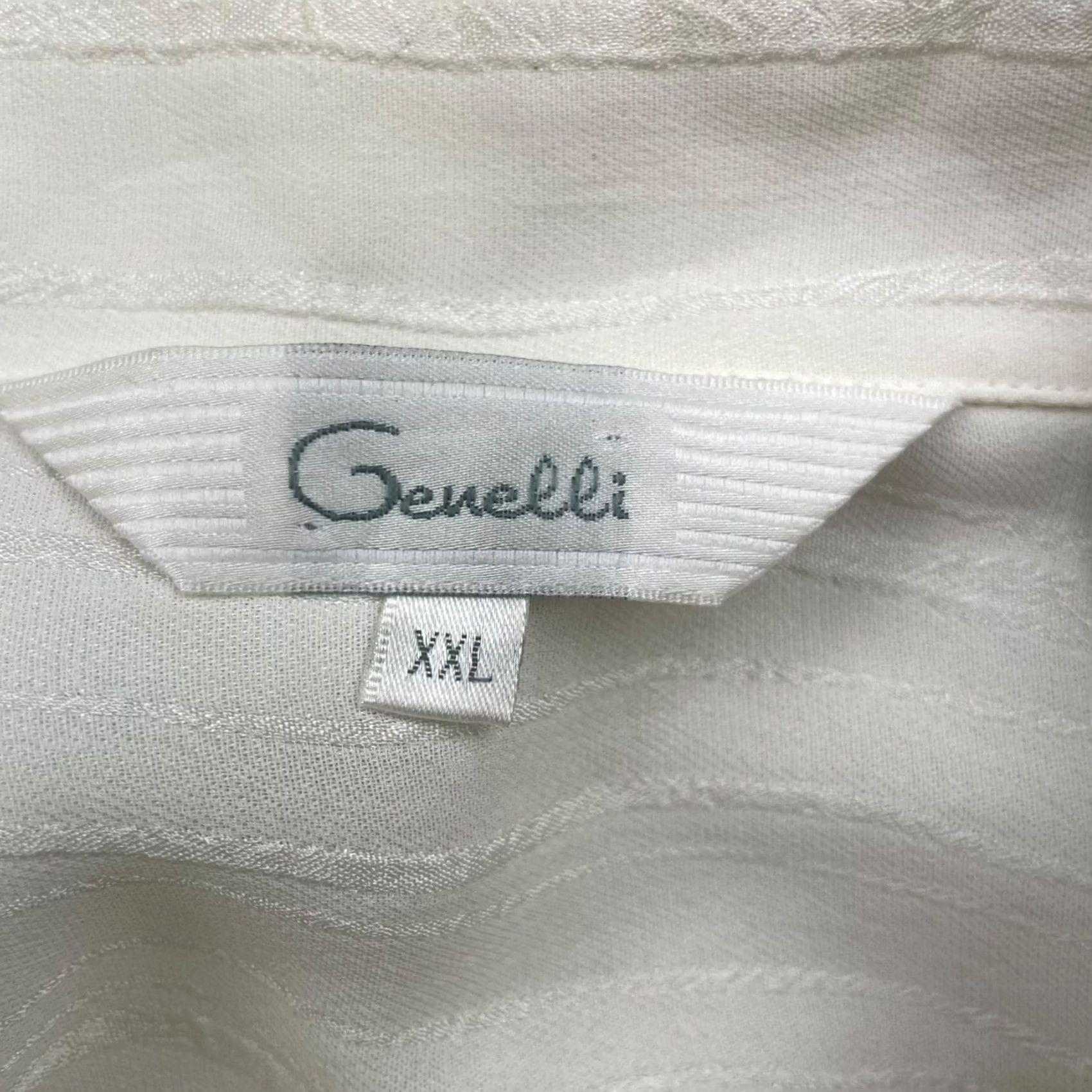 Vintage VINTAGE Genelli Men's Button Shirt Ivory 2XL Short Sleeve 100% Rayon Paisley Button-Up Shirt Size US XXL / EU 58 / 5 - 3 Thumbnail