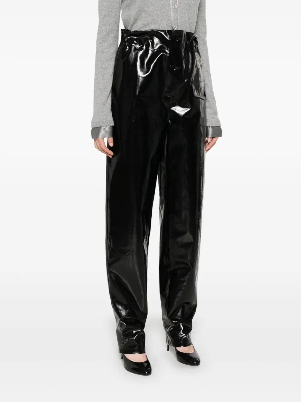 Saint Laurent Paris o1y0126 Casual Pant in Black Size 27" / US 4 / IT 40 - 2 Thumbnail