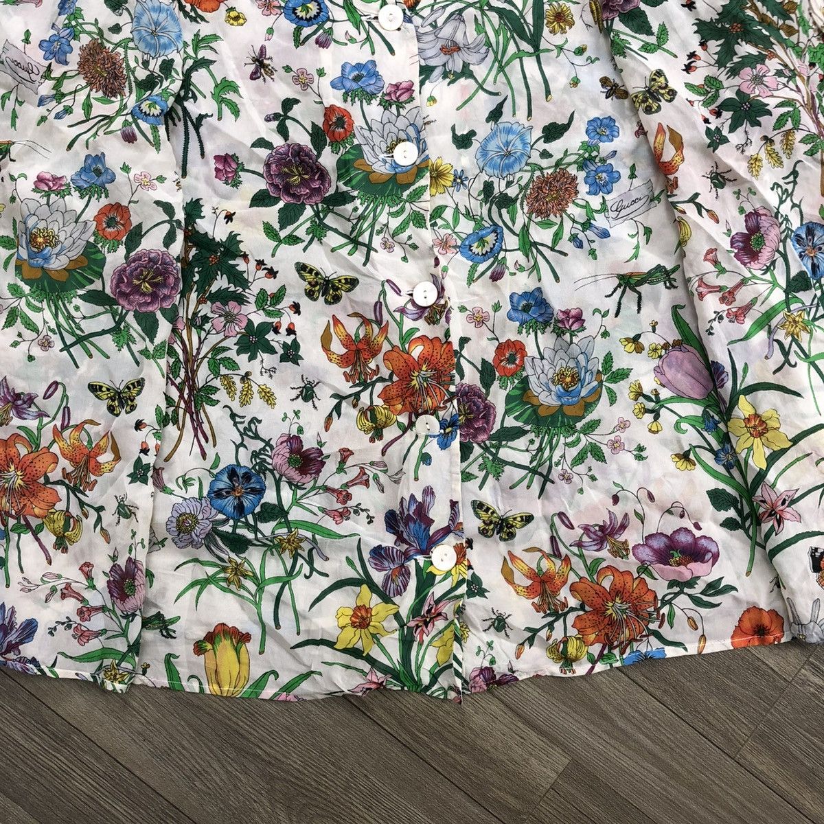 Gucci 1970s Gucci Silk Floral Old Pattern Blouse Italian Designer Size US S / EU 44-46 / 1 - 9 Thumbnail