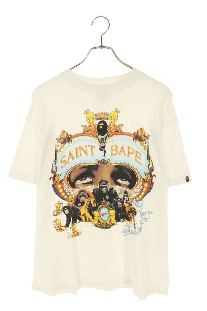 ミュージシャン SAINT Mxxxxxx bape Guns Tee L size Bape × Saint Michael Bape X Saint Mxxxxxx Guns Tee | Grailed