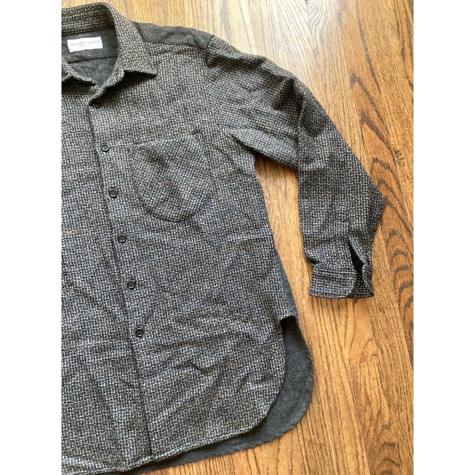 Vintage Anthony Tarassi Shirt Jacket Mens Size M Made In Italy Gray Bomber Shirt Jacket Mens Gray Knit Size US M / EU 48-50 / 2 - 3 Thumbnail