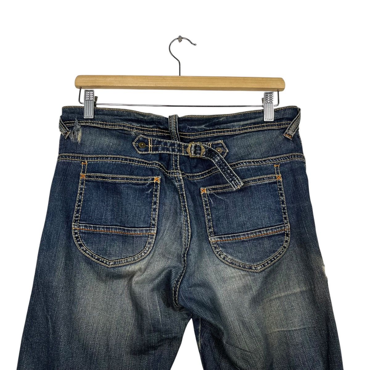 14th Addiction Vintage Daily Topics Distressed Buckle Denim Jeans Size 31" - 8 Thumbnail