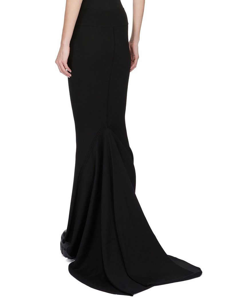 Rick Owens o1y0126 Maxi Skirt in Black Size 27" / US 4 / IT 40 - 3 Thumbnail
