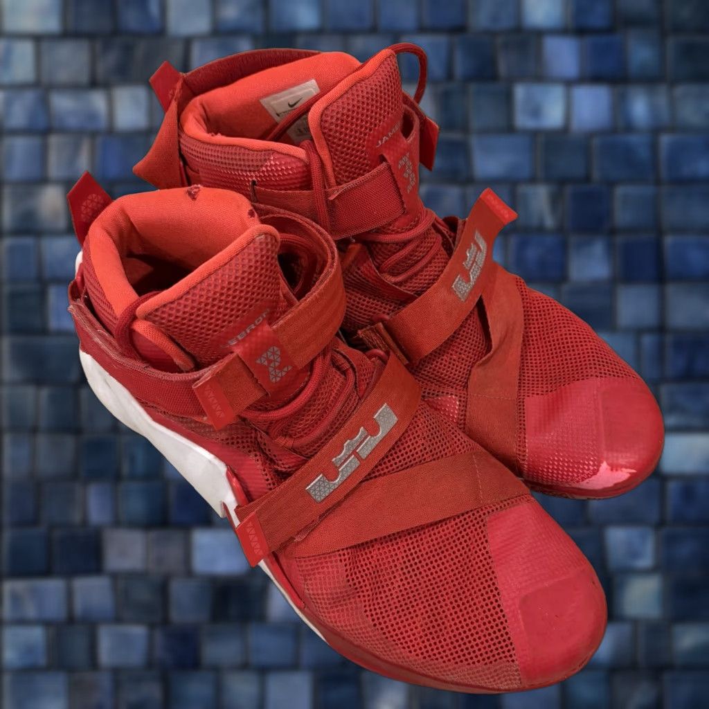 Nike Nike LeBron Soldier IX University Red White Mens Size 14 US Sneaker Basketball Casual Shoes Size ONE SIZE - 1 Thumbnail