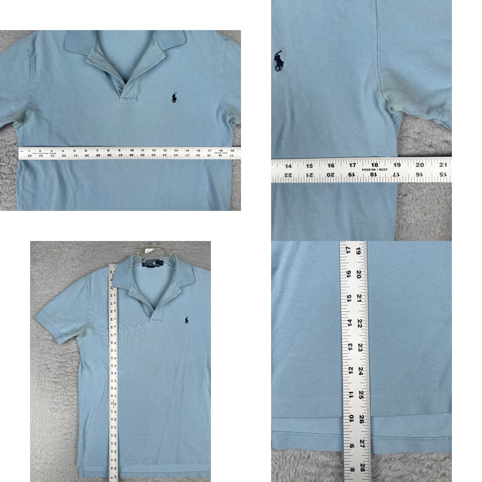 Ralph Lauren VINTAGE Ralph Lauren Polo Shirt Men Small Blue Cotton Short Sleeve Polo Shirt Slim Fit America Sports 90s Mens Size US S / EU 44-46 / 1 - 8 Thumbnail