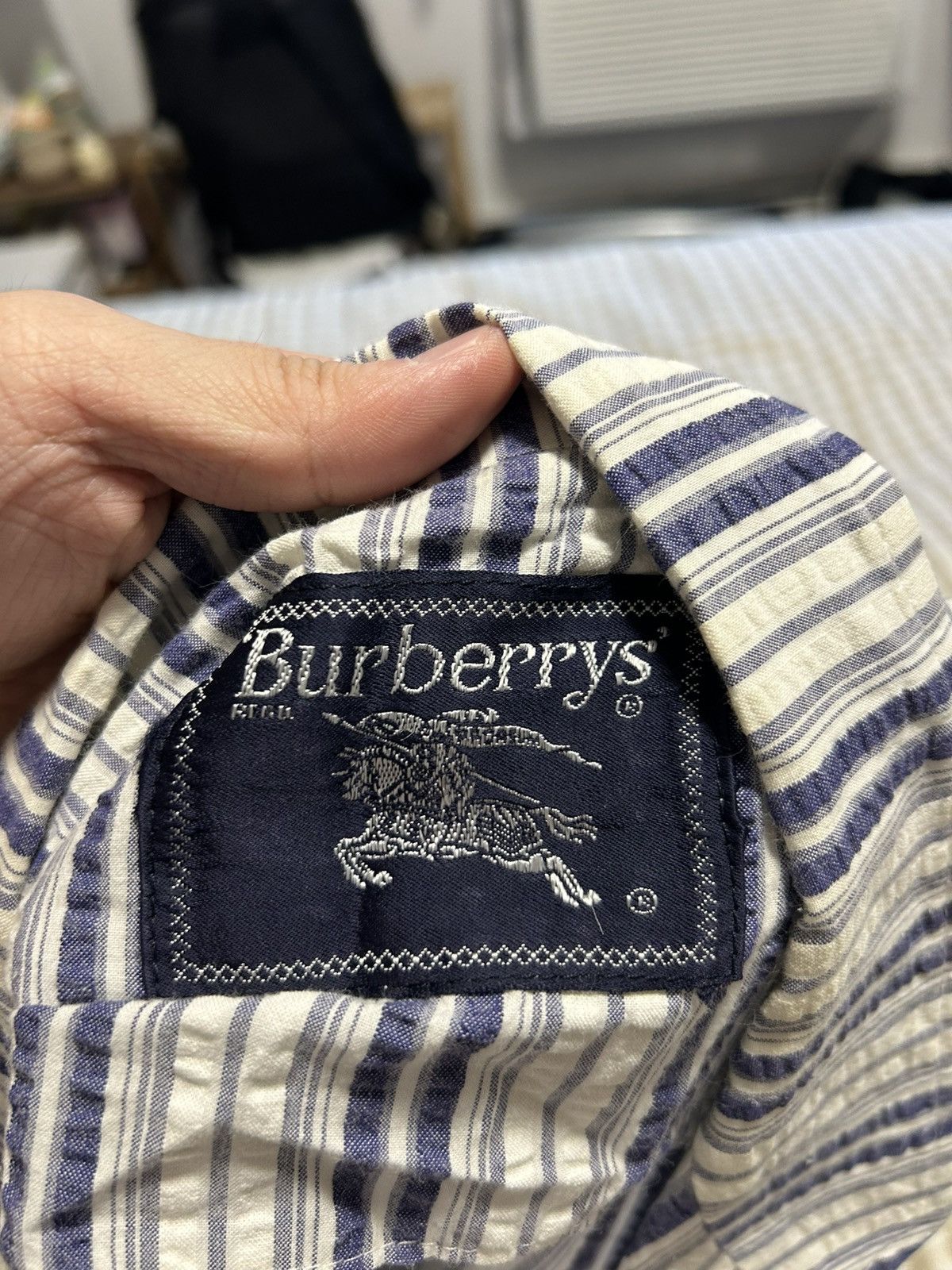 Burberry Vintage Burberry Linen Striped Blazer Size US S / EU 44-46 / 1 - 5 Thumbnail