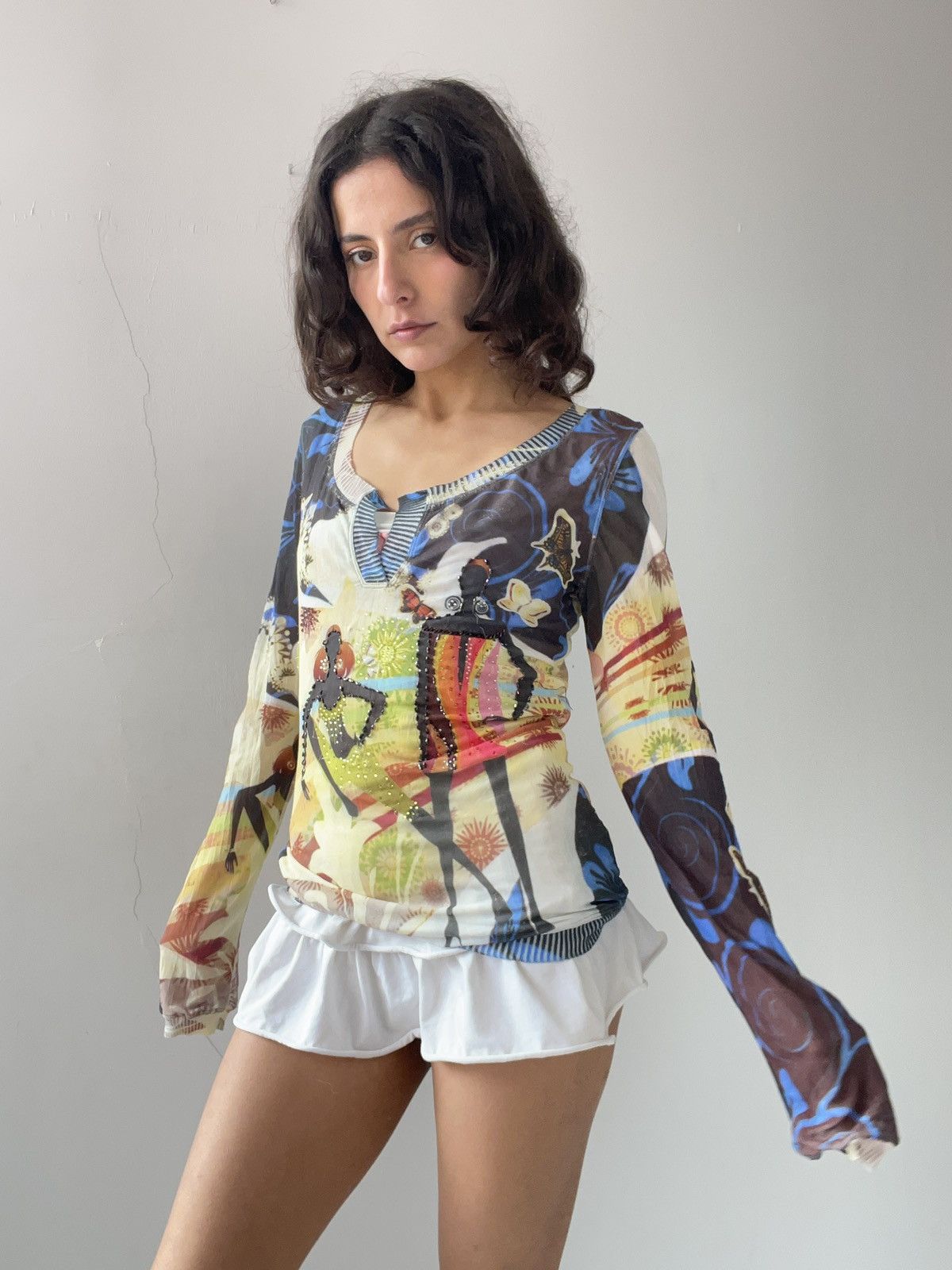 Vintage y2k blouse Size M / US 6-8 / IT 42-44 - 2 Thumbnail