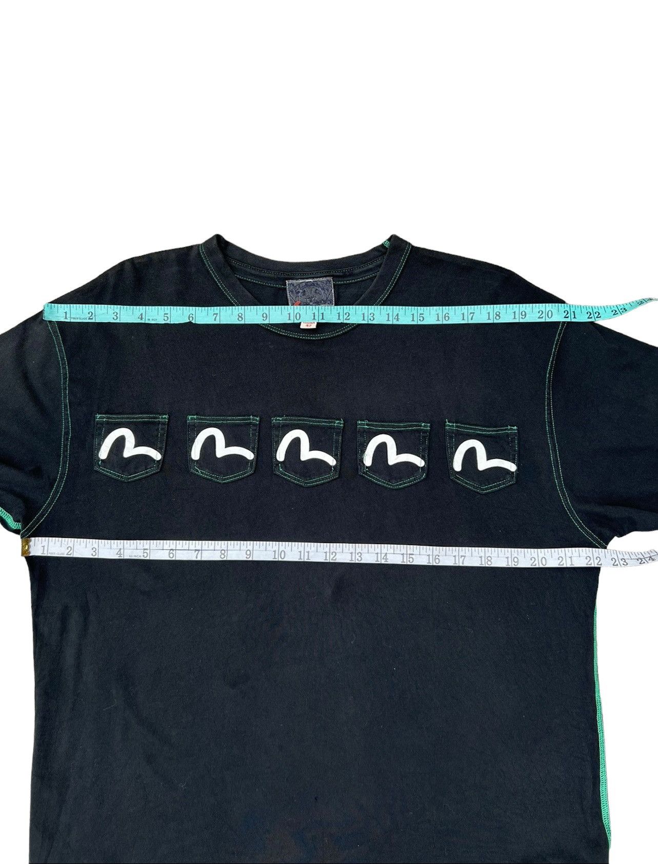 Evisu RARE!! Vintage Evisu Multi Pocket Black t shirt Size US L / EU 52-54 / 3 - 3 Thumbnail