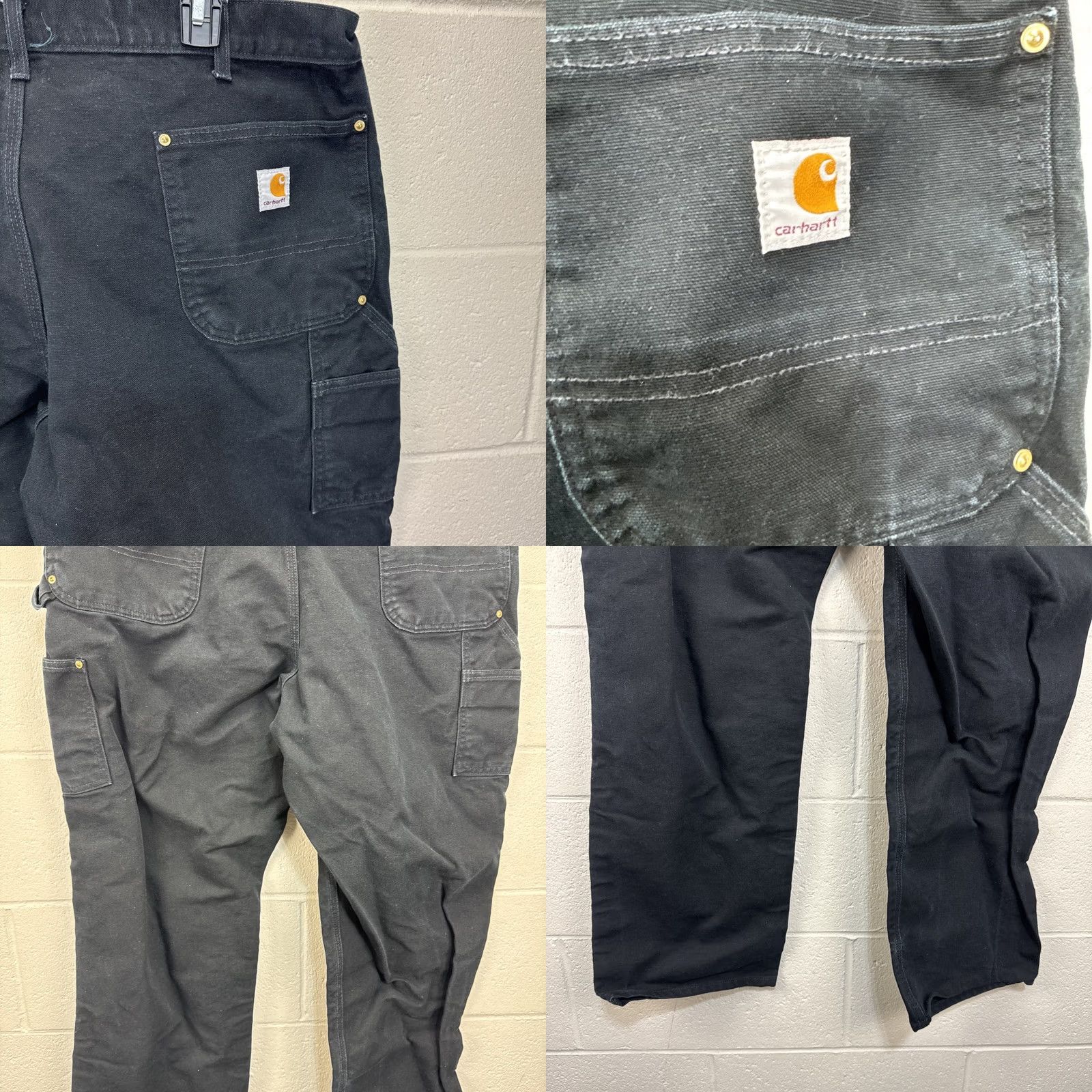 Carhartt VINTAGE Carhartt B01 USA Men's 40 x 30 Black Canvas Duck Double Knee Carpenter Pants Size US 40 / EU 56 - 8 Thumbnail