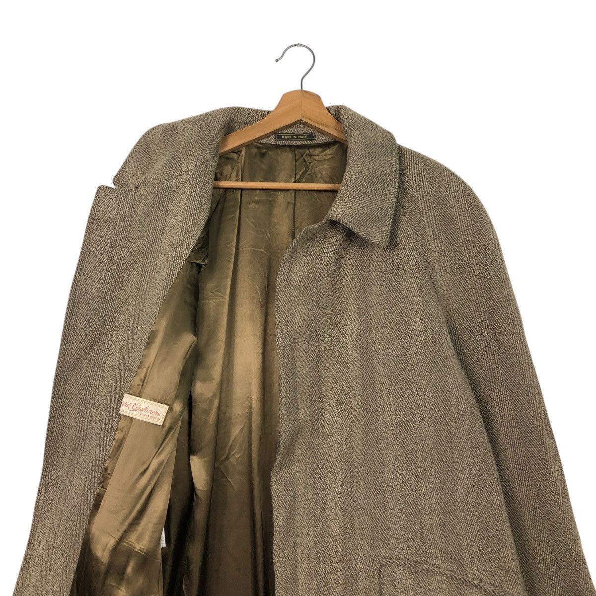 Vintage 🔥RICH BROWN LONG COATS WOOL HERRINGBONE MARTEN’S CASHMERE Size US M / EU 48-50 / 2 - 13 Thumbnail