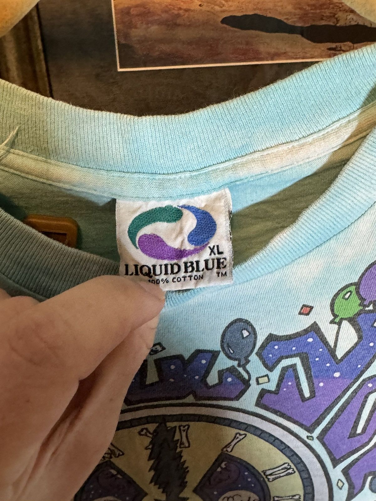 Grateful Dead × Liquid Blue × Vintage Vintage Grateful Dead Shirt NYE 1990 “Midnight Hour” Size US XL / EU 56 / 4 - 3 Thumbnail