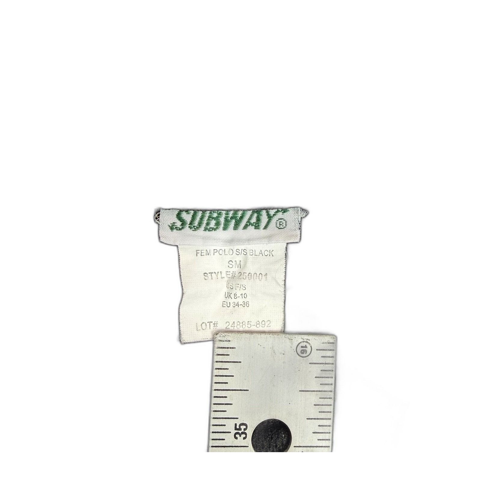 Vintage Subway Sandwich Artist Work Polo Shirt Size XL Black Green Size US XL / EU 56 / 4 - 6 Thumbnail
