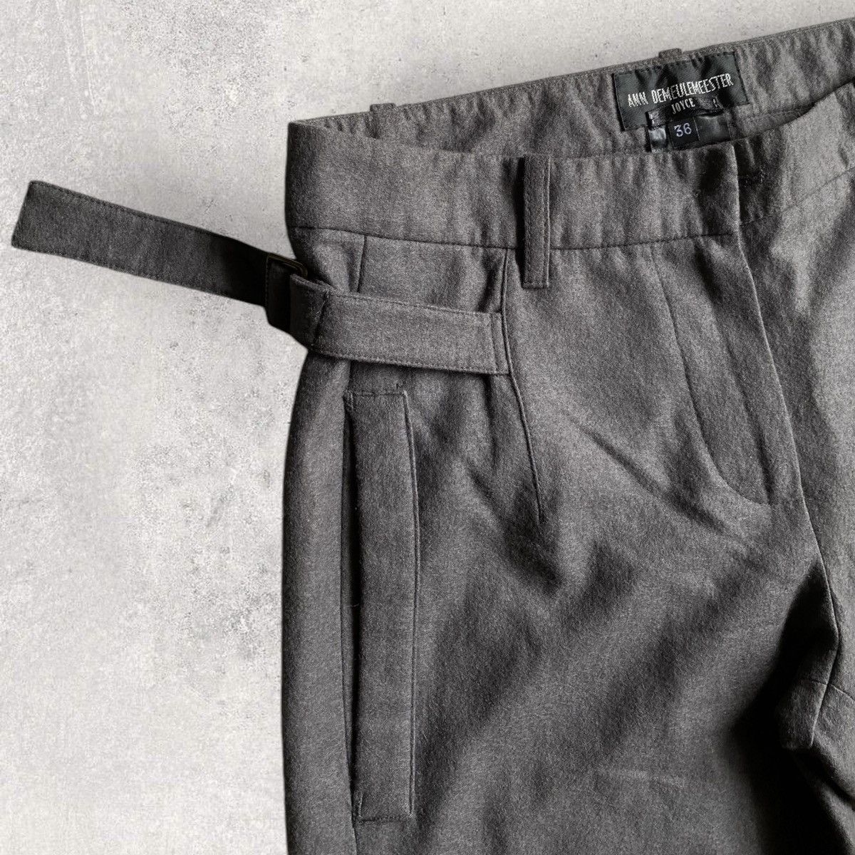 Ann Demeulemeester Side Belt Wool Blend Trousers Size 29" - 5 Thumbnail
