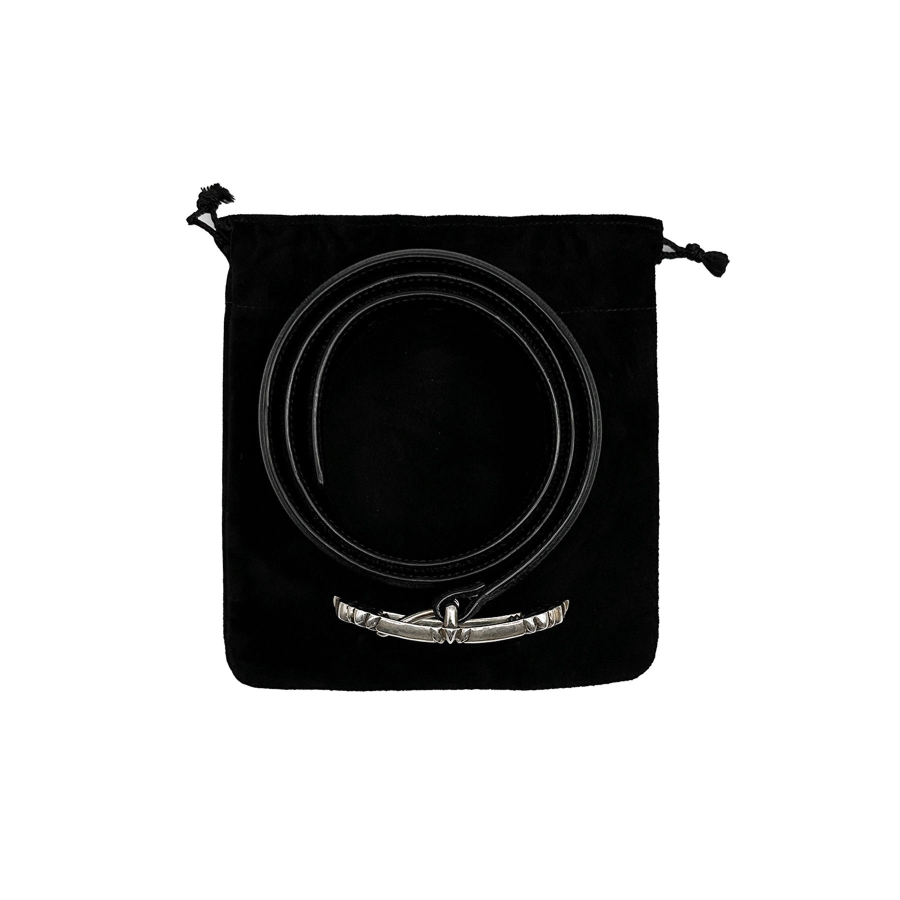 Chrome Hearts Chrome Hearts Black Leather Filigree Belt Size 32 - 6 Thumbnail