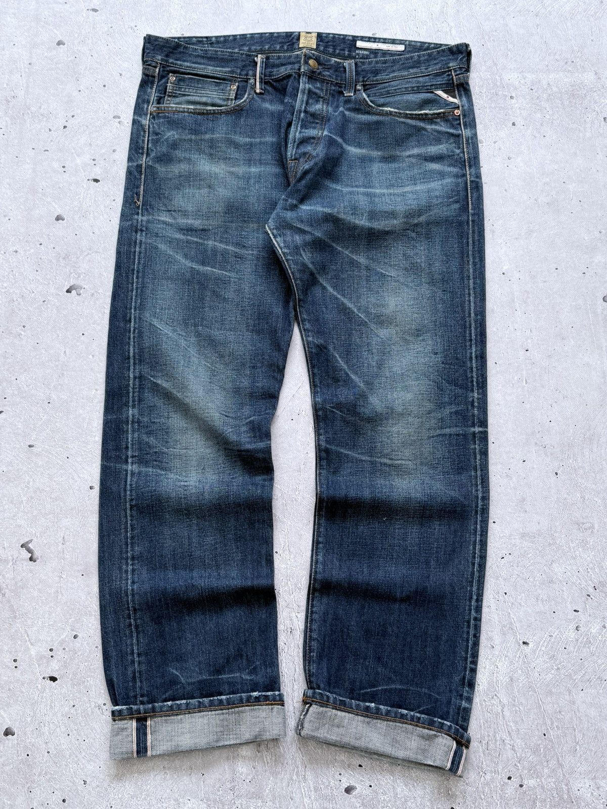 Japanese Brand Red Seal Hedi Slimane Style Washed Selvedge Denim Jeans Size US 34 / EU 50 - 1 Thumbnail