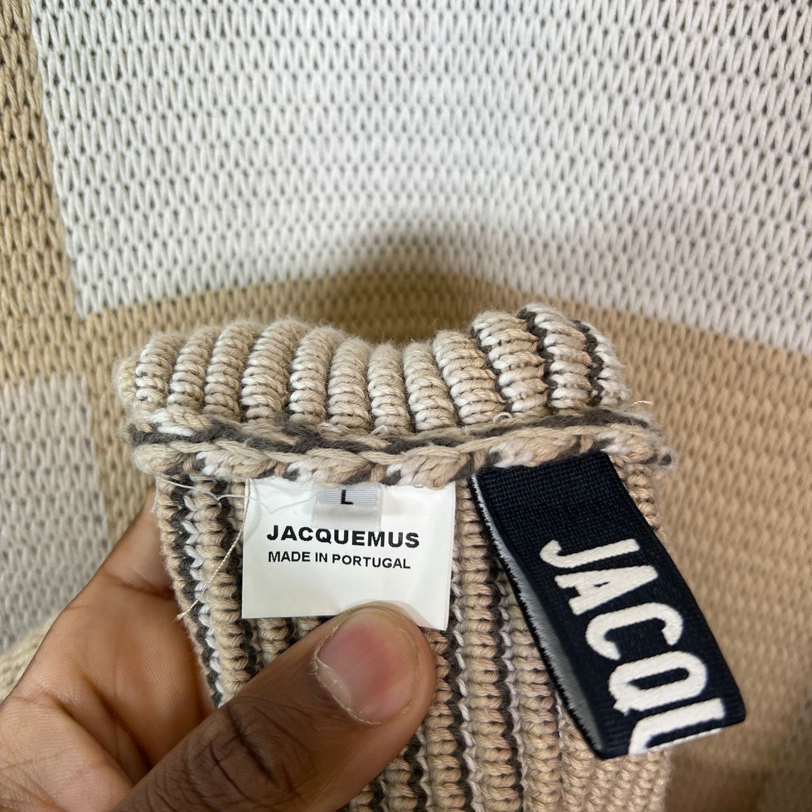 Jacquemus Jacquemus Brown Check Knit Sweater Size L Size US XL / EU 56 / 4 - 3 Thumbnail