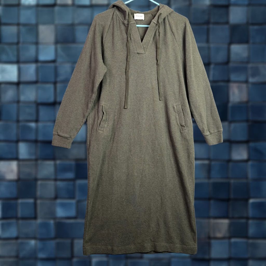 Vintage WRAP LONGON Women’s Green Cotton Sweatshirt Dress Size 6 Shirt Adult Size 6 Green All season Casual A-Line Long Sleeve Pullover Crew Neck Size M / US 6-8 / IT 42-44 - 1 Thumbnail