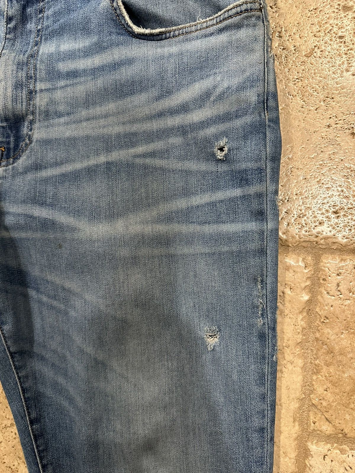 Amiri Amiri Stone Wash Blue Stack Denim Jeans Size US 38 / EU 54 - 6 Thumbnail