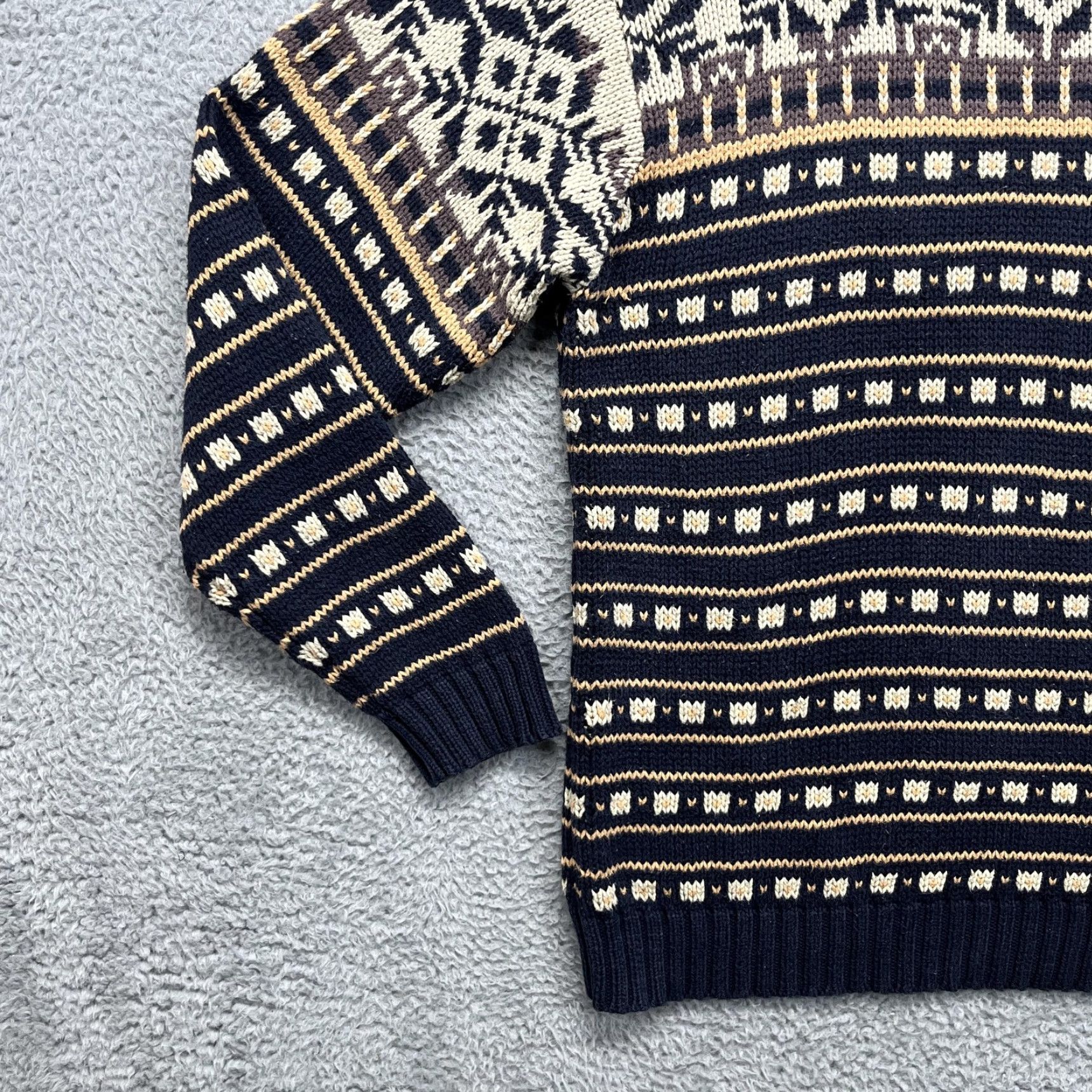 Eddie Bauer Eddie Bauer Sweater Mens XLT Blue Fair Isle Nordic Cotton Knit Crewneck Pullover Size US XL / EU 56 / 4 - 3 Thumbnail