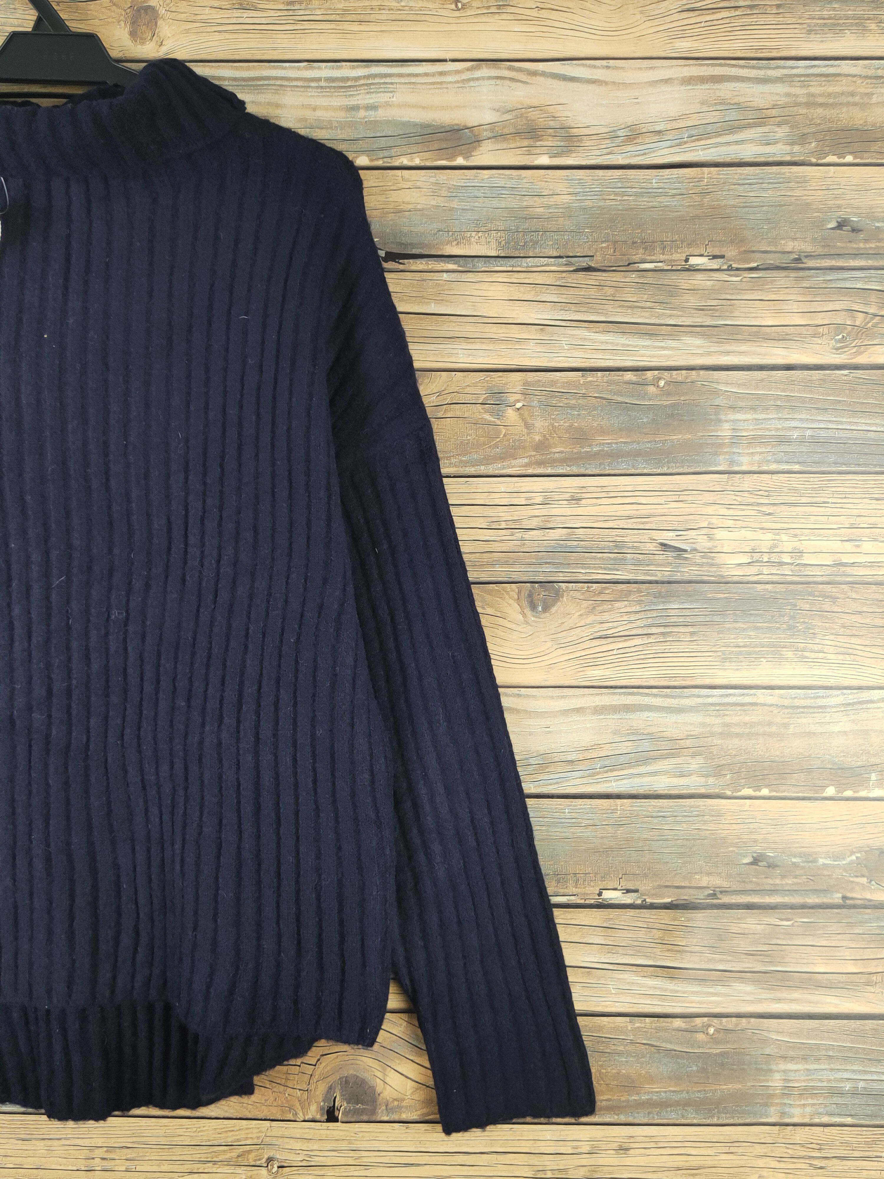 Aran Isles Knitwear × Japanese Brand × Vintage Urs Navy Knitwear Sweatshirts #W1219 Size L / US 10 / IT 46 - 5 Thumbnail