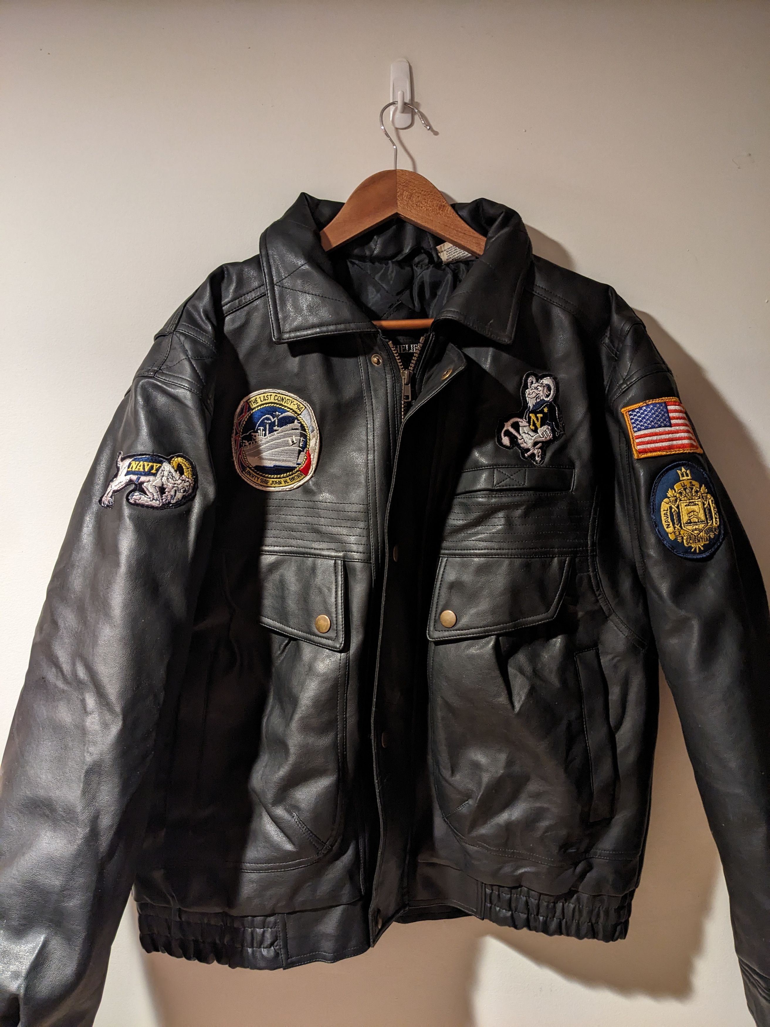 Vintage Vintage 1994 Navy Academy Medium St. Heliers Pleather Jacket Size US M / EU 48-50 / 2 - 1 Thumbnail