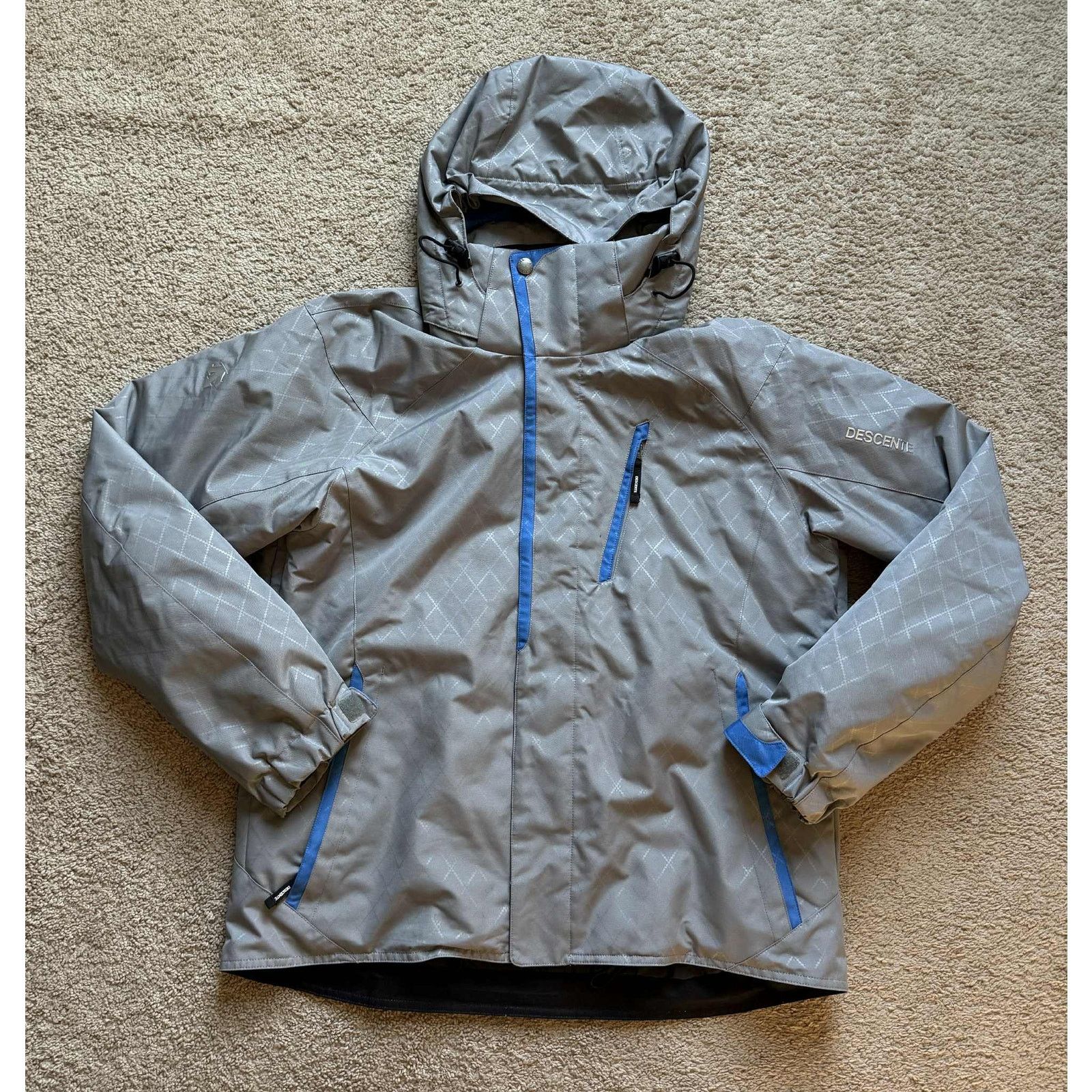 Descente Descente Insulated Hooded Ski Jacket Gray/Blue Men's Size M Size US M / EU 48-50 / 2 - 1 Thumbnail