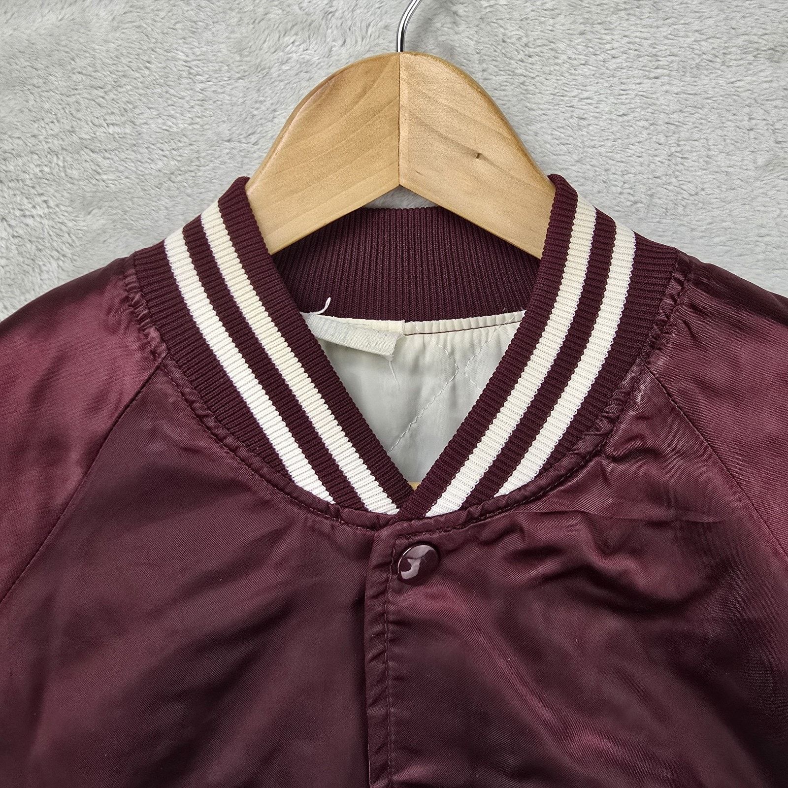 Other Vintage Texas A&M Aggies Satin Bomber Jacket XL Maroon 80s Size US XL / EU 56 / 4 - 5 Thumbnail