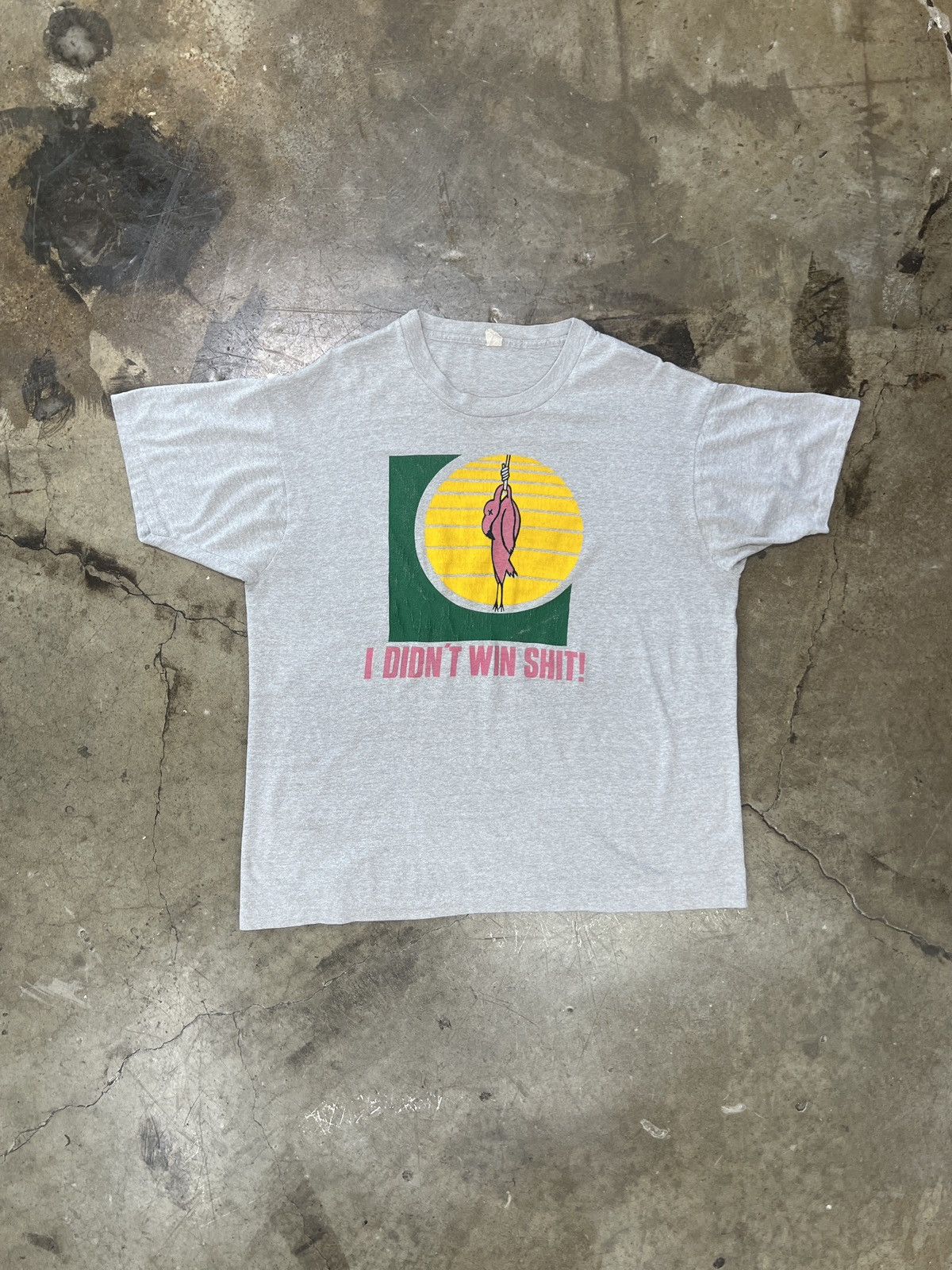 Vintage Vintage Florida Flamingo Hanging I didn't Win Shit Tee XXL Size US XXL / EU 58 / 5 - 2 Thumbnail