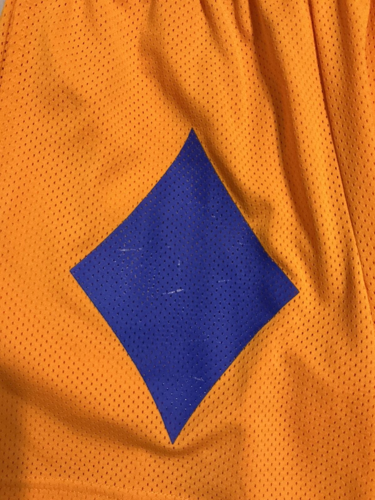 Eric Emanuel Eric Emanuel Yellow Mesh Shorts W/ Blue EE & Diamond. Medium Size US 32 / EU 48 - 2 Thumbnail