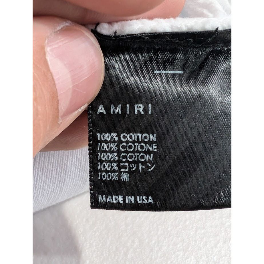 Amiri o1rshd1 MA Bar Embroidery Hoodie in White Size US S / EU 44-46 / 1 - 18 Thumbnail