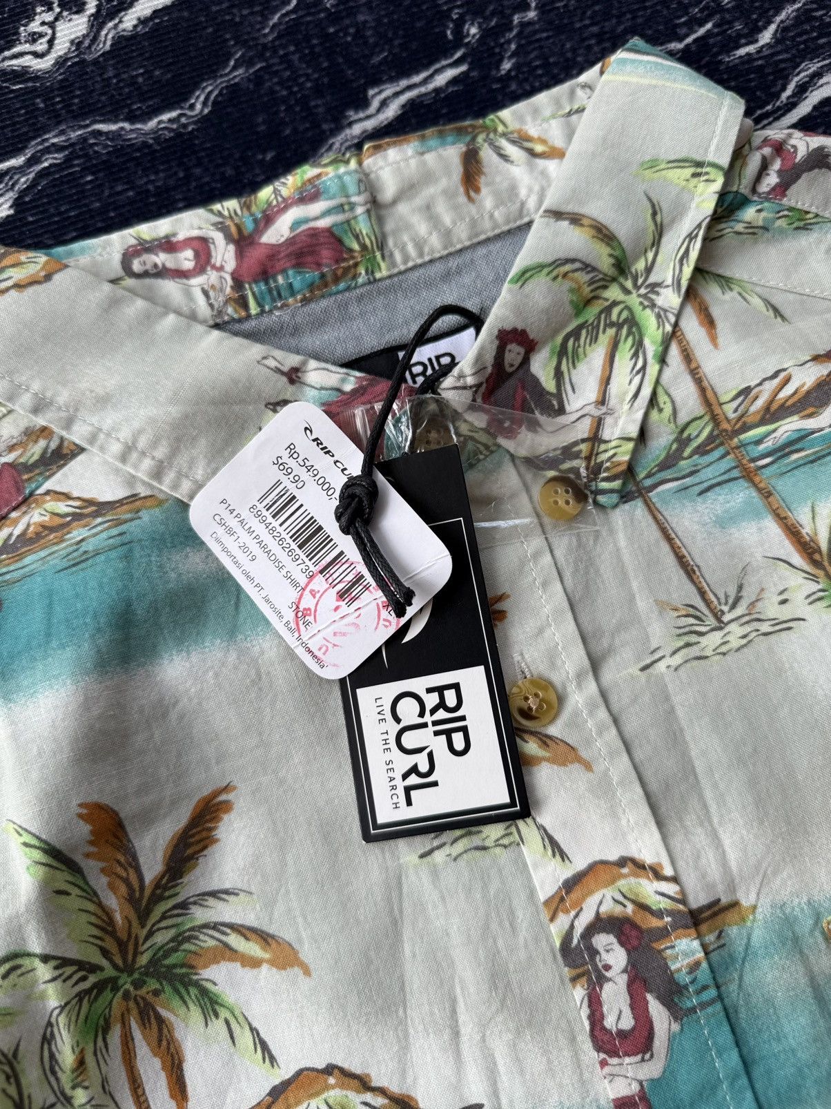 Ripcurl × Vintage Ripcurl palm paradise shirt Size US L / EU 52-54 / 3 - 6 Thumbnail